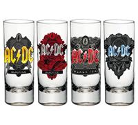 AC/DC SGAC01 Shot Glasses, Glass, Transparent, 4 x 4 x 10.5 cm