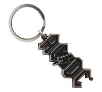 AC/DC Silver Voltage Band Logo 3D keyring Keychain One Size