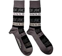 AC/DC Socks Back In Black Band Logo Official Mens Black (UK Size 7-11) One Size