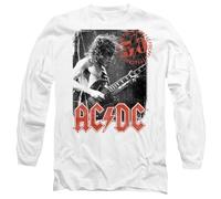 AC/DC Stamp Poster Unisex Adult Longsleeve T Shirt, White, Small