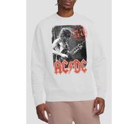 AC/DC Stamp Poster Unisex Crew Sweatshirt, White | Size: Small AC/DC White S