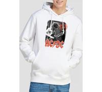 AC/DC Stamp Poster Unisex Hoodie, White | Size: Small AC/DC White S