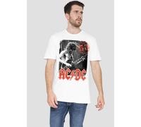 AC/DC Stamp Poster Unisex T-Shirt, White | Size: 2XL AC/DC White 2XL