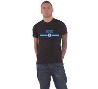 AC/DC T Shirt Blue Band Logo and Stripe new Official Unisex Black