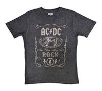 ACDC T Shirt Cannon Swing Band Logo Official Dip Dye on Black Unisex S