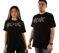 AC/DC Diamante Voltage Band Logo T-Shirt in Black | Size: Large AC/DC Black L