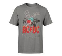 AC/DC T-Shirt Fly On The Wall Tour ACDC Band Official Grey New