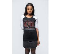 AC/DC T Shirt Hell Aint A Bad Place Official Black Raglan 3/4 Sleeve Womens
