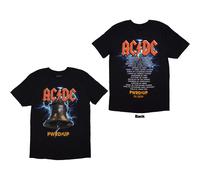 AC/DC T-Shirt: PWRD-UP In Rock We Trust (Back Print & Ex-Tour) OFFICIAL NEW