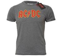 AC DC T Shirt Red Logo Grey Burnout New Official S M L XL XXL