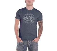 AC/DC T Shirt Rock or Bust Logo Official Unisex Heather Grey XL