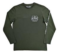 AC/DC T Shirt Rock Or Bust Since 1973 new Official Unisex Green Long Sleeve