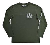 AC/DC T Shirt Rock Or Bust Since 1973 Official Unisex Green Long Sleeve M