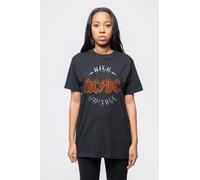 AC/DC T Shirt Unisex Black High Voltage Distressed Print band logo new Official