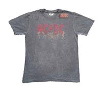 AC/DC T Shirt Vintage Silhouettes Official Unisex Snow Wash Charcoal Grey XL