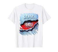 AC/DC The Razor's Edge Album Cover T-Shirt, Men, White, 3X-Large