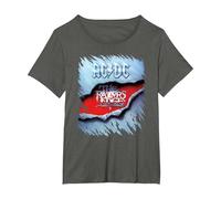 AC/DC The Razor's Edge Album Cover T-Shirt, Women's Plus, Asphalt Grey, 4X