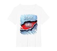 AC/DC The Razor's Edge Album Cover T-Shirt, Women's Plus, White, 6X