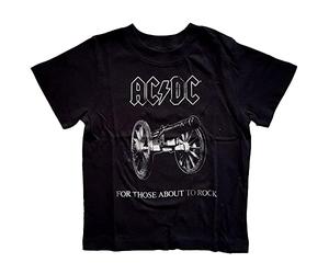 AC/DC Toddler T Shirt About to Rock Band Logo Official Black 12 Months to 5 yrs