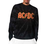 Band Logo Dip Dye Long Sleeve T Shirt AC/DC Black L