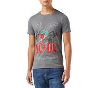 AC/DC Men's Fly on The Wall T-Shirt, Grey, Large