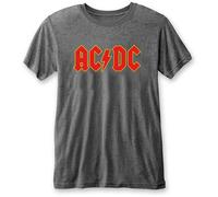 Grey Ac/Dc Logo Official Unisex T-Shirt