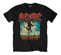 ACDC Men's AC/DC Blow up Your Video T-Shirt, Black (Black Black), X-Large