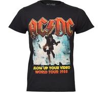 Medium Adult's Ac/dc T-shirt - acdc official blow up your video world tour 1988 tshirt 2XL angus young various short sleeve tshirts licensed rock