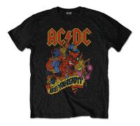 (M, Black) AC/DC Are You Ready Angus Cartoon T Shirt