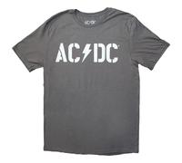 AC/DC Unisex T-Shirt Logo PWR-UP EU Tour '24 (Back Print & Ex-Tour) Grey (2XL)