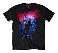 AC/DC T-shirt Thunderstruck - Angus Young Lightning Band Logo - Official Unisex Black XXL