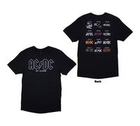 AC/DC Unisex T-Shirt: History Logo (Back Print) (XX-Large)