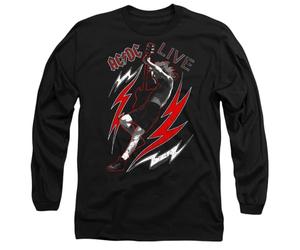 AC/DC Unisex ACDC Live Unisex Long Sleeve T Shirt, Black T-Shirt (Pack of 1)
