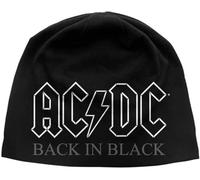 AC/DC Unisex Adult Back in Black Beanie (One Size) (Black/White)
