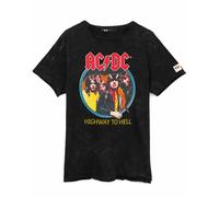 AC/DC Unisex Adult Highway To Hell Circle T-Shirt NS6640