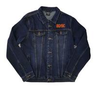 AC/DC Unisex Denim Jacket: About To Rock (Denim Blue) (Back Print)