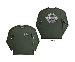 AC/DC Unisex Long Sleeve T-Shirt: Rock Or Bust (Back & Sleeve Print) (Medium)
