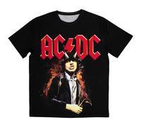 Angus Highway To Hell Sublimation Print T Shirt AC/DC Black M