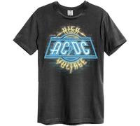 AC/DC Unisex T-Shirt High Voltage Neon Vintage Charcoal (M)