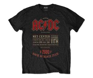 AC/DC Unisex T-Shirt Minnesota '80 Black (XL)