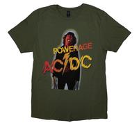 AC/DC Powerage Band Logo T Shirt M Green