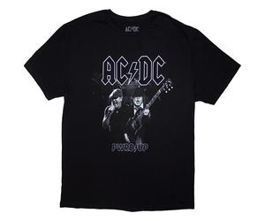 AC/DC Unisex T-Shirt: PWRD-UP B&W Photo (Ex-Tour) (X-Large)