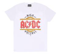 Official AC/DC Vintage High Voltage T-Shirt Classic Rock Graphic Fan Apparel Tee