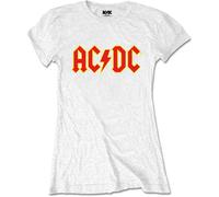 AC/DC T-Shirt Logo - Ladies - Retail Pack - White