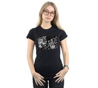 AC/DC Women's Badges & Posters Collection Cotton T-Shirt in Black | Size: Medium AC/DC Black M