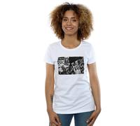 AC/DC Women's Badges & Posters Collection Cotton T-Shirt in White | Size: Medium AC/DC White M