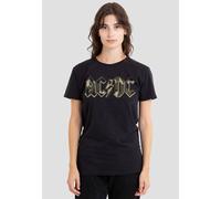 AC/DC Women's Camo Logo T-Shirt, Black | Size: Large AC/DC Black L