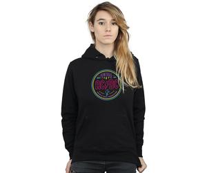 AC/DC Women's Circle Neon Hoodie in Black | Size: Large AC/DC Black L