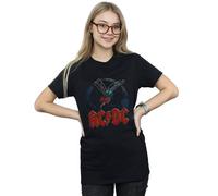 AC/DC Women's Fly On The Wall Cotton Boyfriend T-Shirt in Black | Size: 3XL AC/DC Black 3XL