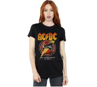 AC/DC Women's For Those About To Rock 1981 Cotton Boyfriend T-Shirt in Black | Size: XL AC/DC Black XL